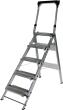 MUNK Alu-Klapptreppe mit Bügel 5 Stufen Stufenhöhe 1, 10m Arbeitshöhe 3, 10m Produktbild img1 S