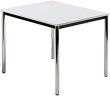 Bespr.-tisch 80 x 80 lichtgrau/Chrom Produktbild