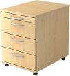 Rollcontainer 428x580x590mit 3 Schüben Ahorn Produktbild img1 S