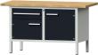 FORMAT Kastenwerkbank 40mm Platte B1500xT700xH840mm 1 Schublade 2 Türen RAL7035/7016 Produktbild img1 S