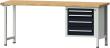 Format Kombi-Werkbank B2000xT700xH840mm RAL 7035/7016 BMP: 40 mm 4 Schubladen Produktbild img1 S