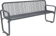Parkbank PAMPLONA Drahtgitter DB 703 B1896xT546xH875 mm mit Rücken-,Armlehne Produktbild