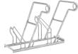 Fahrrad-Anlehnparker einseitig, verzinkt L 1000 mm, 2 Plätze Modell 2600 XBF Produktbild img1 S