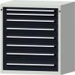 Format Schubladenschrank B910xT700xH1000mm RAL7035/7016 8 Schubladen 75kg Produktbild img1 S