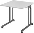 Schreibtisch C-Fuß 800x800 mm Grau Produktbild