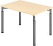 Schreibtisch 4-Fuß 1200x800 mm Ahorn Produktbild img1 S