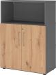 Regal FlexWall VFW38T2KG B800xT400xH1110 mm 3 OH 2 Türen graphit/asteiche Produktbild img1 S