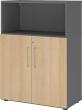 Regal FlexWall VFW38T2KG B800xT400xH1110 mm 3 OH 2 Türen graphit/eiche Produktbild img1 S