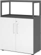 Regal FlexWall VFW38T2RG B800xT400xH1110 mm 3 OH 2 Türen graphit/weiß Produktbild