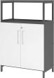 Regal FlexWall VFW38T2RU B800xT400xH1180 mm 2 OH Türen mit Sockel graphit/weiß Produktbild