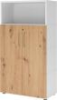 Regal FlexWall VFW48T3KG B800xT400xH1452 mm 3 OH 2 Türen weiß/asteiche Produktbild