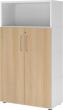 Regal FlexWall VFW48T3KG B800xT400xH1452 mm 3 OH 2 Türen weiß/eiche Produktbild