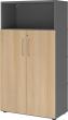 Regal FlexWall VFW48T3KG B800xT400xH1452 mm 3 OH 2 Türen graphit/eiche Produktbild