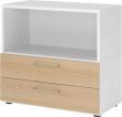 Regal FlexWall VFW282KG B800xT400xH748 mm 2 OH Schubladen weiß/eiche Produktbild
