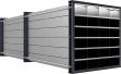 Wabenregal 3000 mm RAL 7016 inkl. 24 Wannen Waben BxH 225x130 B1000xT3000xH1000mm Produktbild img1 S