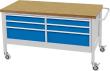 Mobile Werkbank buche MP 6 Schubladen 1 Flügeltür Traglast 400kg B1500xT750xH860mm Produktbild