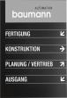 Wegweiser Madrid Black Line-Wandmontage B650xT16xH850 mm aluminium schwarz elox. Produktbild