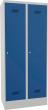 PAVOY Kleiderschrank Zylinderschloss mit Sockel 2 Abt./400mm RAL7035/5010 B800xT500xH1850mm Produktbild img1 S