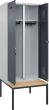 C+P Schwarz-Weiß-Spind Evolo PLUS Sitzbank 2 Abteile B800xT815xH2120mm RAL7035/7016 Produktbild img1 S