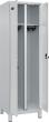 C+P Schwarz-Weiß-Spind Evolo PLUS Füße B600xT500xH1950mm 2 Abteile RAL7035/7035 Produktbild img1 S