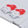 ALLIT Schiebeschnappverschluss/Scharnier für ProfiPlus EuroBox grau/rot 4 Stück Produktbild img1 S