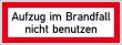 Hinweisschild, Aufzug im Brandfall nicht benutzen, langnachleuchtend Produktbild