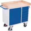 Werkstattwagen 400kg B1125xT610xH1040mm RAL 7035/5010 6 Schubladen, 1 Schrank Produktbild