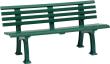 Gartenbank SYLT 3-Sitzer Länge 1500 mm grün Blome Produktbild