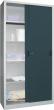 Schiebetürenschrank B1000xT500xH1950 mm 4 Böden verzinkt RAL 7035/7016 Produktbild