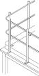 Sicherheitsgeländer lfm. für Lagerbühne Höhe 1100 mm Fußleiste 100 mm Produktbild img1 S