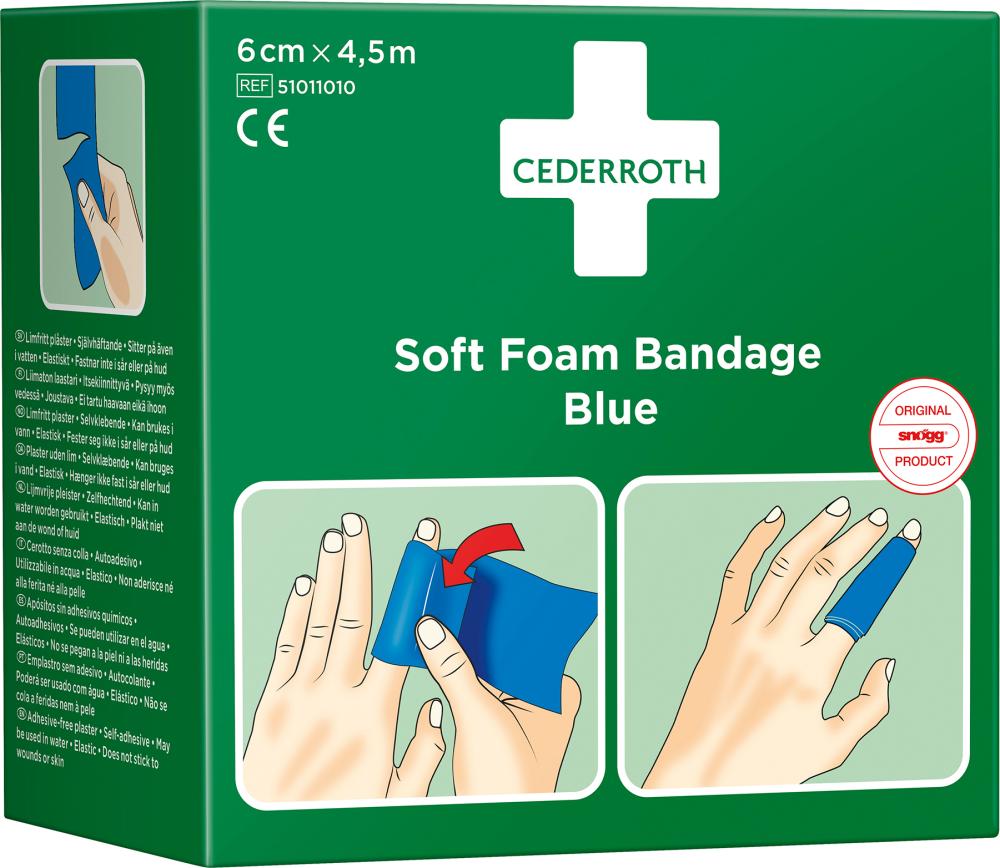 Schaumbandage blau, 6cm x 4,5m CEDERROTH Produktbild img3 L