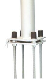 Aluminium-Fahnenmast zyl.D75 mm HüB 7,5 m, HI Kippgelenk Produktbild img3 L