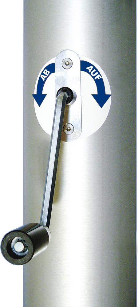 Aluminium-Fahnenmast zyl.D75 mm HüB 7,5 m, HI Kippgelenk Produktbild img5 L