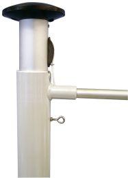 Aluminium-Fahnenmast zyl.m.Ausleger, 360G D100 mm HüB 9,3 m, H-DKA/1,5 m Alu-Bodenhülse Produktbild img3 L