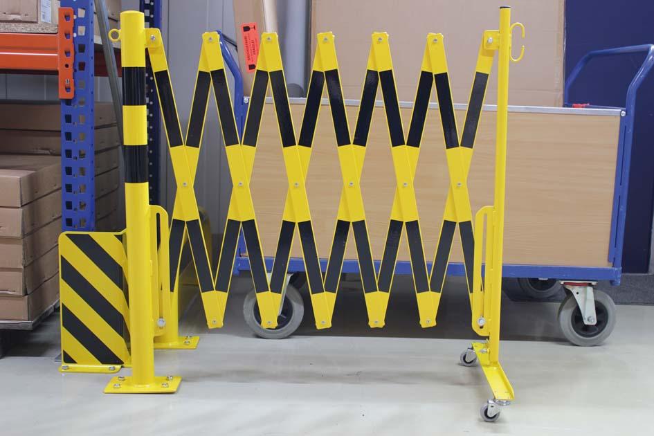 Scherengitter mit Sperrpfosten D60mm L bis 4000 mm gelb/schwarz Produktbild img3 L