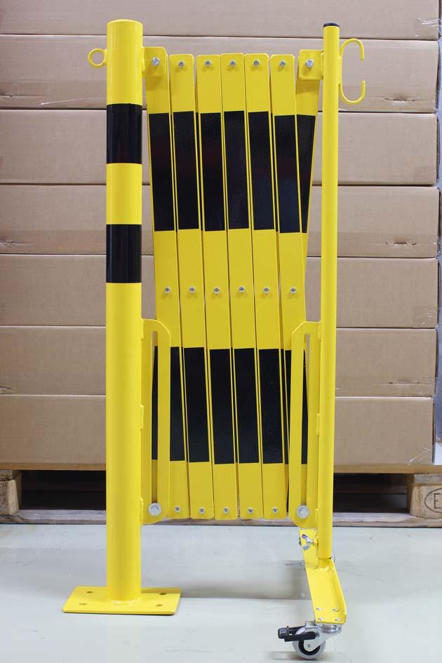 Scherengitter mit Sperrpfosten D60mm L bis 4000 mm gelb/schwarz Produktbild img4 L