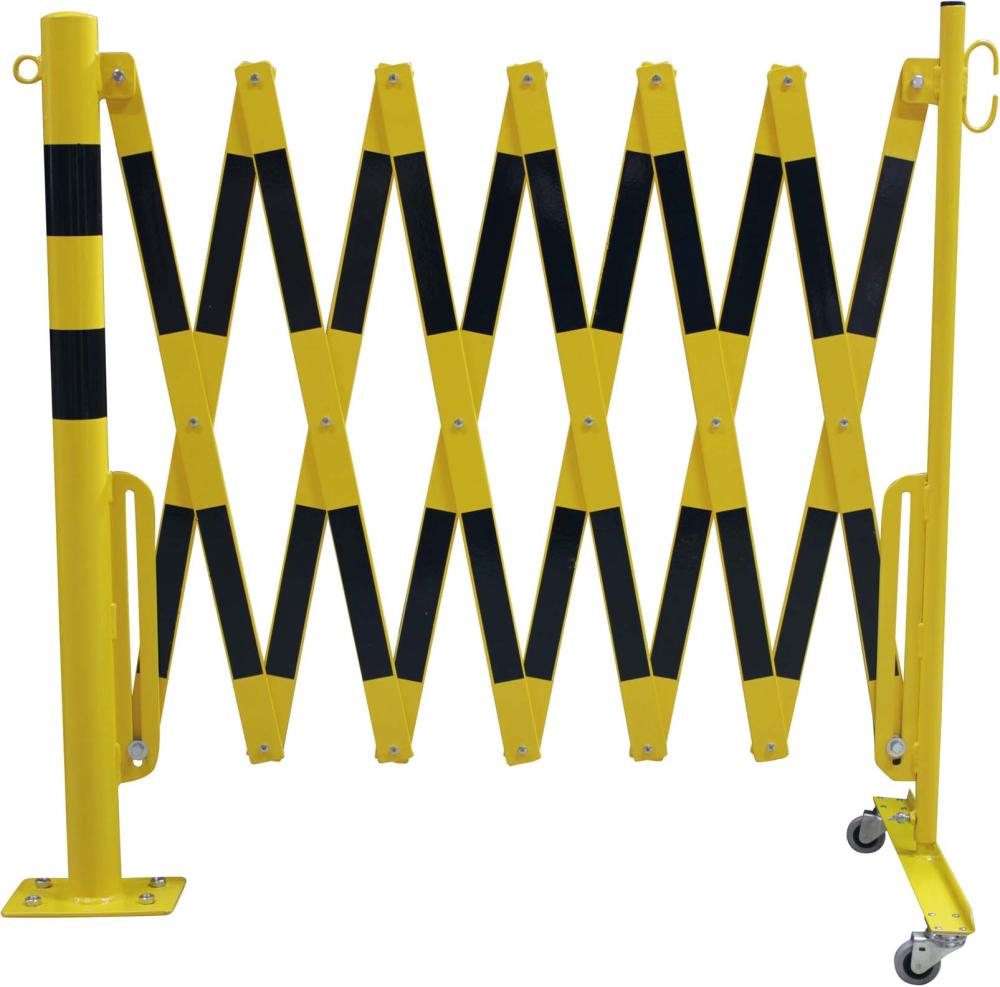 Scherengitter mit Sperrpfosten D60mm L bis 4000 mm gelb/schwarz Produktbild img2 L