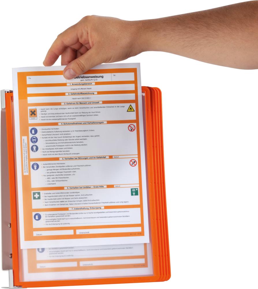 Sichttafelsystem orange, VE: 1 SET Produktbild img2 L