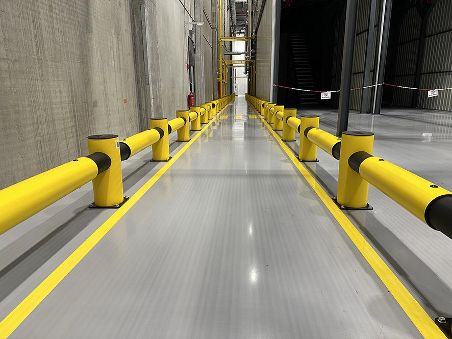 Endpfosten für Barriere Hotel H706xB600xD200 mm schwarz/gelb Produktbild img5 L