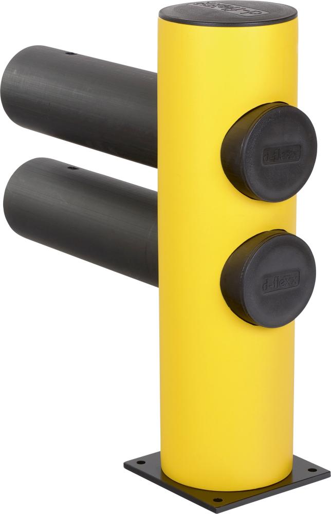 Endpfosten für Barriere Hotel H706xB600xD200 mm schwarz/gelb Produktbild img2 L