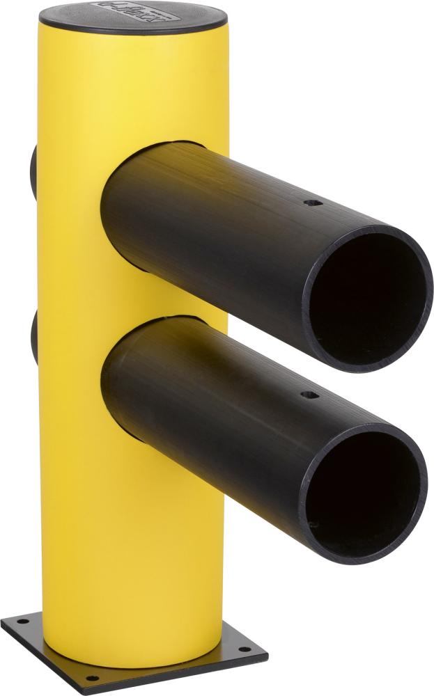 Endpfosten für Barriere Hotel H706xB600xD200 mm schwarz/gelb Produktbild img3 L