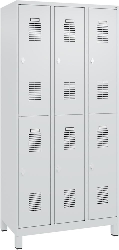 Garderobenschrank FORMAT, Typ BASIC, doppelstöckig, mit Füßen Produktbild img4 L