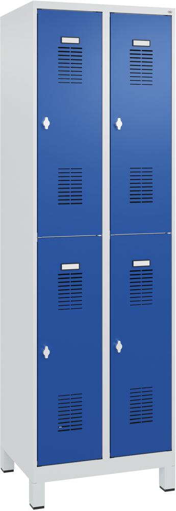 Garderobenschrank FORMAT, Typ BASIC, doppelstöckig, mit Füßen Produktbild img8 L