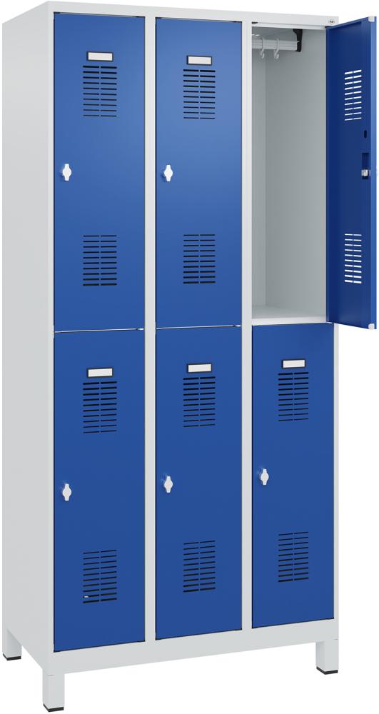 Garderobenschrank FORMAT, Typ BASIC, doppelstöckig, mit Füßen Produktbild img9 L