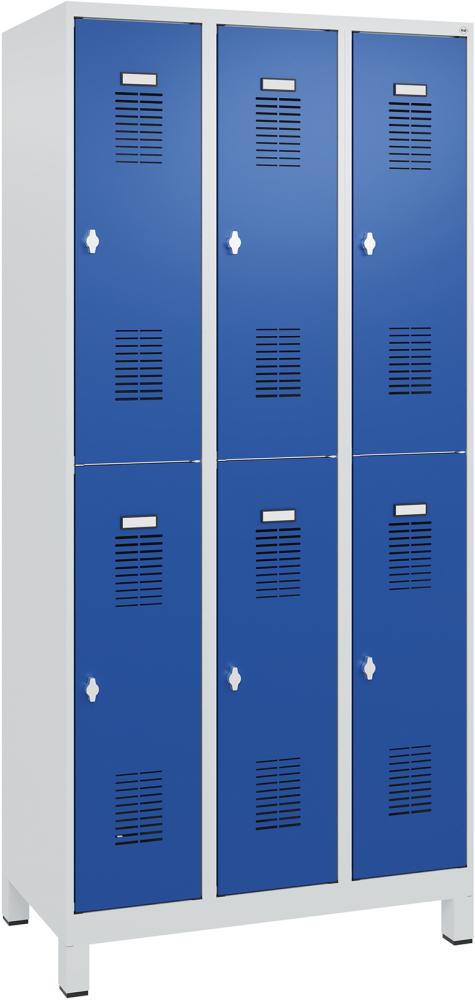 Garderobenschrank FORMAT, Typ BASIC, doppelstöckig, mit Füßen Produktbild img10 L