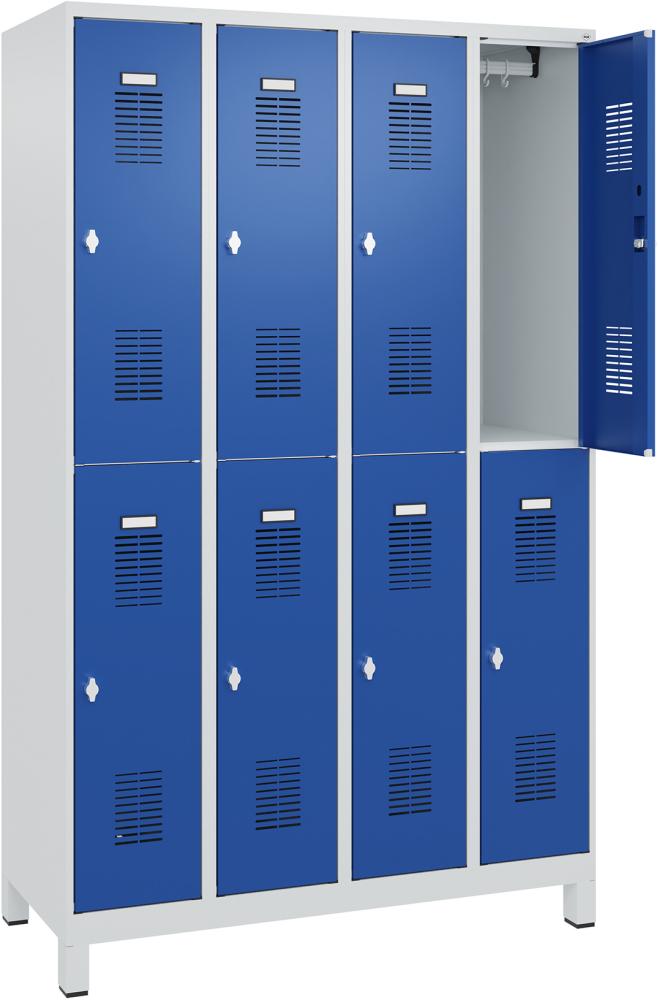 Garderobenschrank FORMAT, Typ BASIC, doppelstöckig, mit Füßen Produktbild img11 L