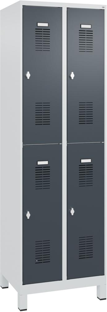 Garderobenschrank FORMAT, Typ BASIC, doppelstöckig, mit Füßen Produktbild img14 L
