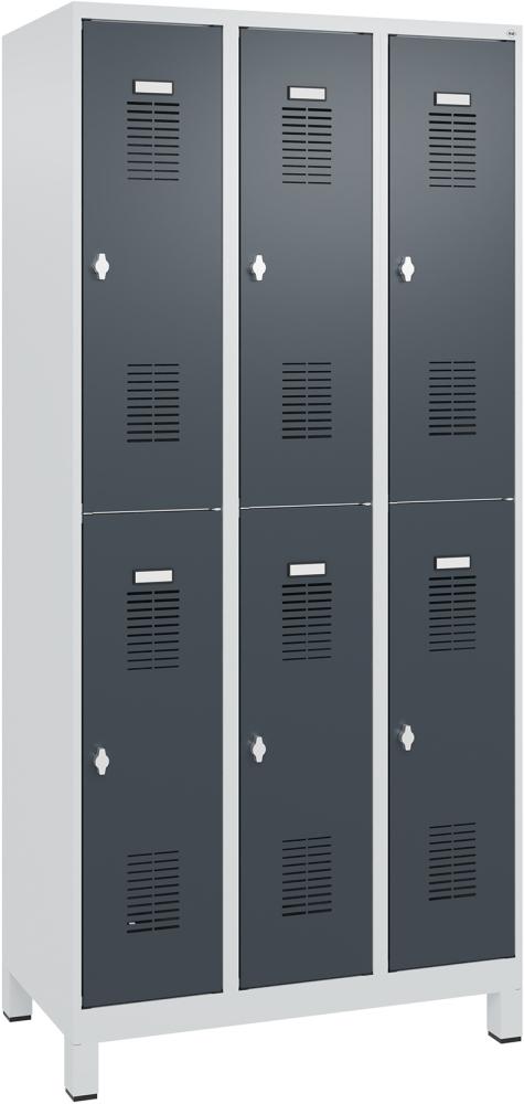 Garderobenschrank FORMAT, Typ BASIC, doppelstöckig, mit Füßen Produktbild img16 L