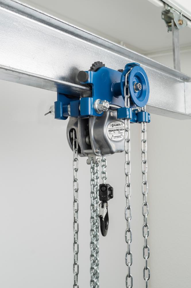 Kombifahrwerk LHT-G-010L mit Haspelfahrwerk und Flaschenzug Hub 3, 0m Tragkraft 1000kg Produktbild img2 L