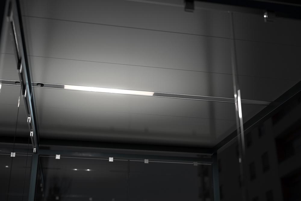 Photovoltaiksystem mit Beleuchtung zu Raucherunterstand Köln Produktbild img2 L